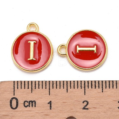 Golden Plated Alloy Enamel Charms X-ENAM-S118-03I-1