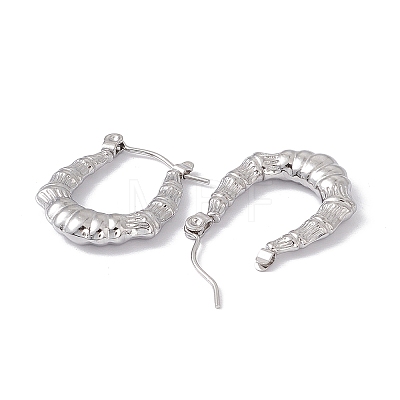 Non-Tarnish 304 Stainless Steel Chunky Hoop Earrings for Women EJEW-E199-07P-1