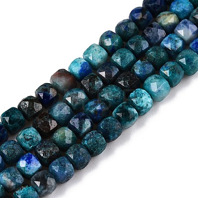 Natural Chrysocolla and Lapis Lazuli Beads Strands G-N342-116-1