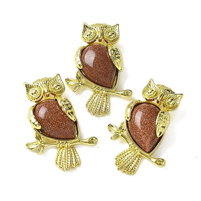 Synthetic Goldstone Pendants KK-F888-02G-20-1