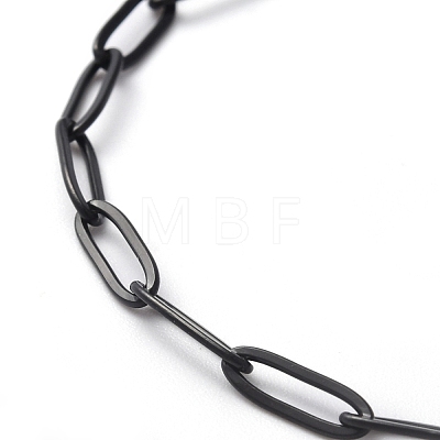 304 Stainless Steel Paperclip Chain Bracelets BJEW-O186-02EB-1