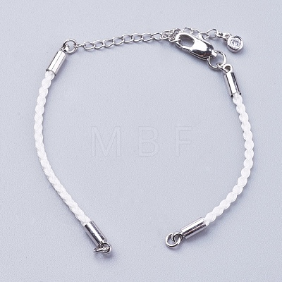 Braided Cotton Cord Bracelet Making MAK-I006-P-1