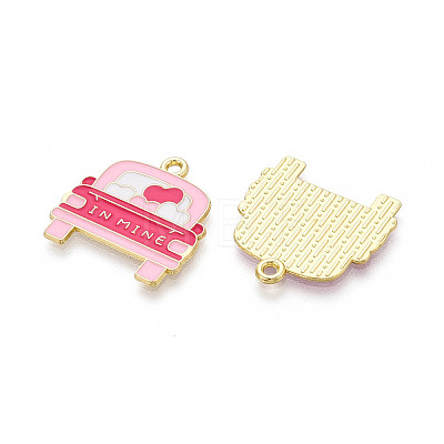Valentine's Day Alloy Enamel Pendants ENAM-T023-24B-1