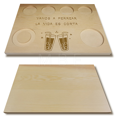 Wooden Wine Serving Tray AJEW-WH0269-006-1