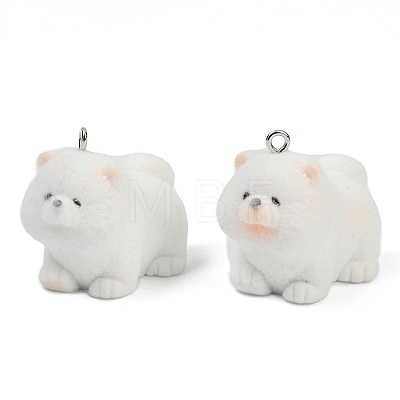 Flocky Resin Pendants FIND-A052-07J-1