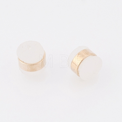 Brass Rubber Ear Nuts X-KK-T025-41G-1