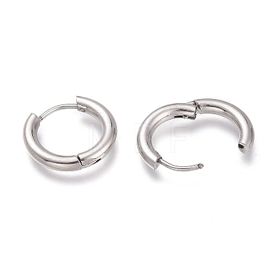 201 Stainless Steel Huggie Hoop Earrings EJEW-L256-05C-P-1