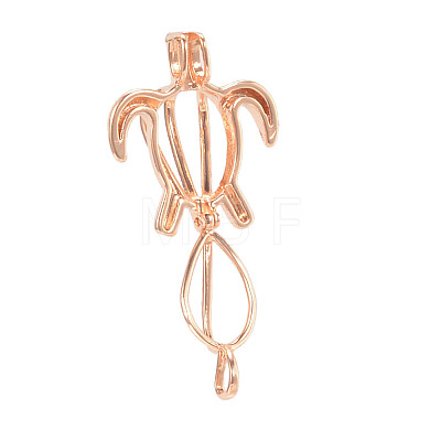 Hollow Brass Bead Cage Pendants LS-KK-K124-09RG-NR-1