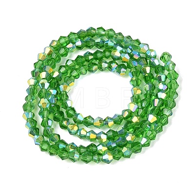 AB Color Plated Transparent Glass Beads Strands GLAA-G127-01Q-1