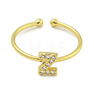 Rack Plating Brass Open Cuff Rings for Women RJEW-F162-02G-Z-1