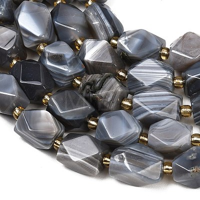 Natural Botswana Agate Beads Strands G-P611-B02-01-1