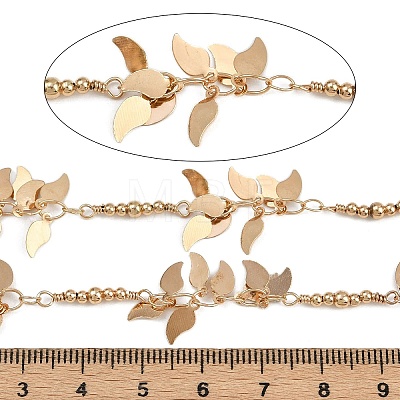 Brass Leaf Link Chains CHC-H115-30G-1