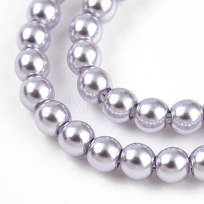 Baking Painted Pearlized Glass Pearl Bead Strands HY-N002-2mm-A04-1