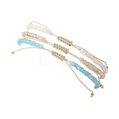 Glass Beaded Bracelets BJEW-JB10218-01-1