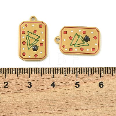 304 Stainless Steel Enamel Pendants STAS-H251-03B-03-1