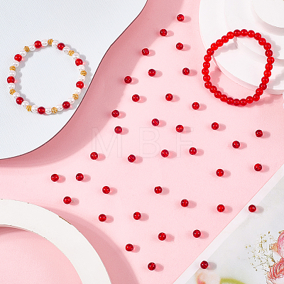 250Pcs Glass Round Beads GLAA-SP0001-49A-1