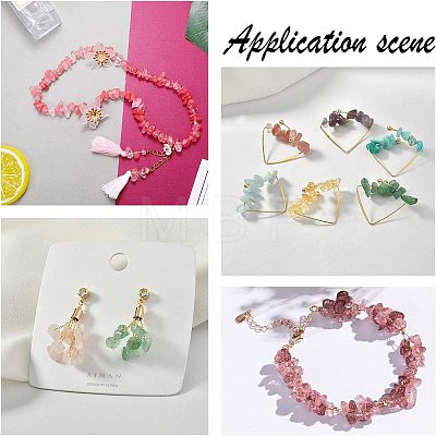 Natural Gemstone and Glass Chip Beads Sets G-NB0001-51-1