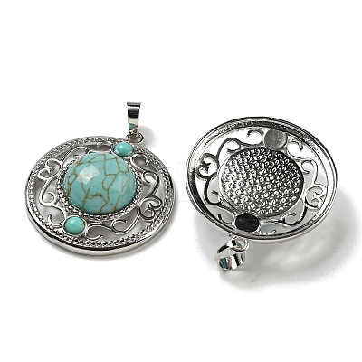 Synthetic Green Turquoise Pendants G-Q158-03T-1