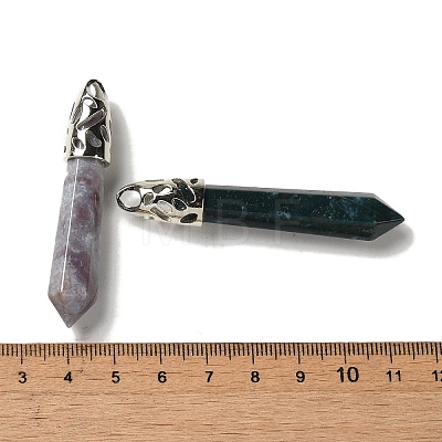 Natural Indian Agate Pointed Big Pendants G-Z055-01P-21-1