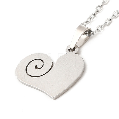 306 Stainless Steel Pendant Necklace for Women NJEW-Q772-01P-08-1