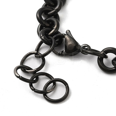 Ion Plating(IP) 304 Stainless Steel Rolo Chain Bracelets BJEW-F433-01B-1