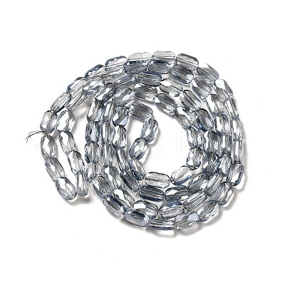 Transparent Electroplate Glass Beads Strands EGLA-F150-PL02-1