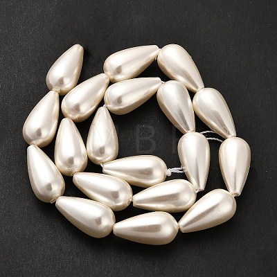 Electroplate Shell Pearl Beads Strands BSHE-G010-10x20mm-01-1