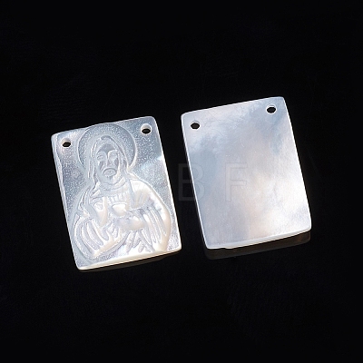 Natural White Shell Pendants LS-SSHEL-D083-29B-1