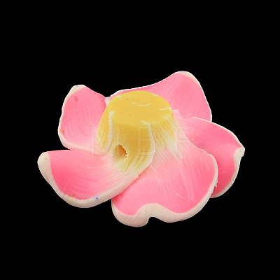Handmade Polymer Clay 3D Flower Plumeria Beads CLAY-Q192-30mm-11-1
