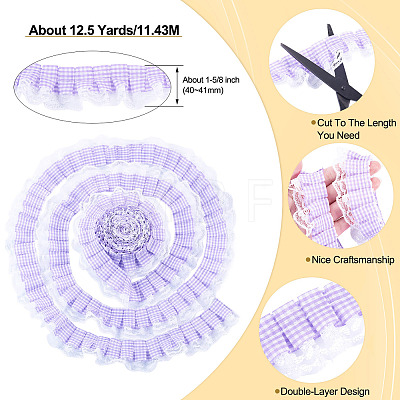 12.5 Yards Polyester Pleated Ribbon OCOR-TA0003-84B-1