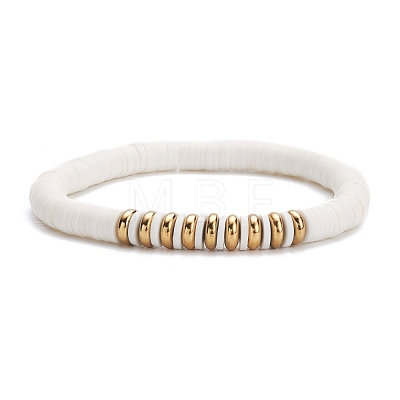 Handmade Polymer Clay Heishi Beads Stretch Bracelets Set BJEW-JB07389-1