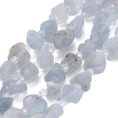 Raw Rough Natural Aquamarine Beads Strands GG-CBA0B77-A03-01-1