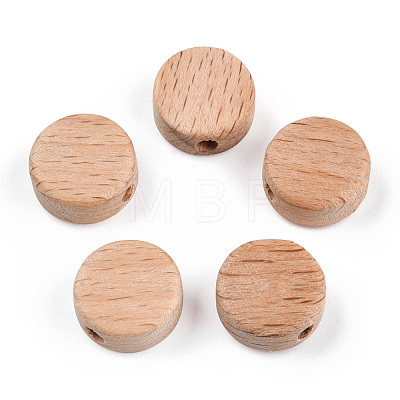 Beech Wood Beads WOOD-N015-03-1