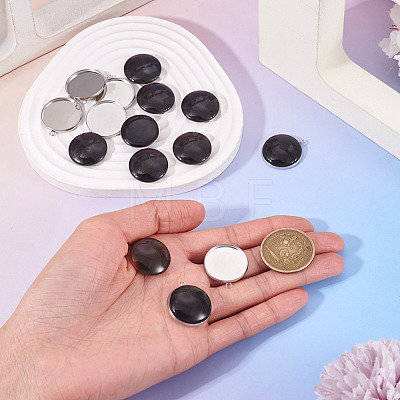 10Pcs 304 Stainless Steel Pendant Cabochon Settings DIY-TA0015-76B-1