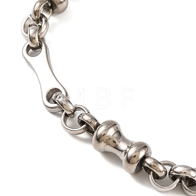 Tarnish Resistant 304 Stainless Steel Bone Link Chain Bracelets BJEW-B078-89P-1