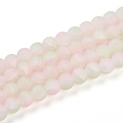 Crackle Glass Beads Strands GLAA-N009-10mm-01-1