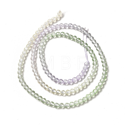 Transparent Gradient Color Glass Beads Strands X1-GLAA-H021-01B-11-1