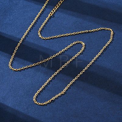 Brass Cable Chain Necklaces NJEW-D302-82G-1