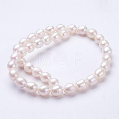 Natural Cultured Freshwater Pearl Beads Strands PEAR-P002-09-1