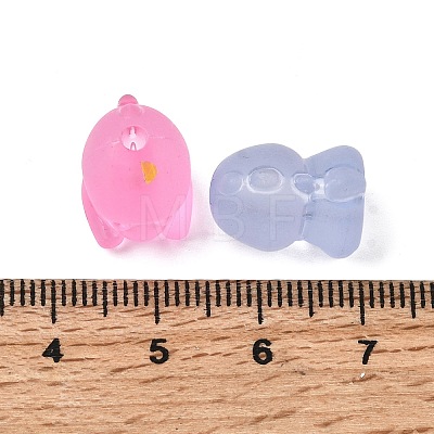 Frosted Transparent Acrylic Beads FACR-C001-01A-1