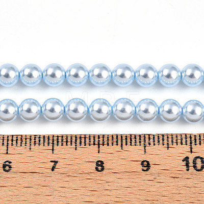 Baking Paint Pearlized Glass Pearl Bead Strands HY-N002-5mm-A05-1
