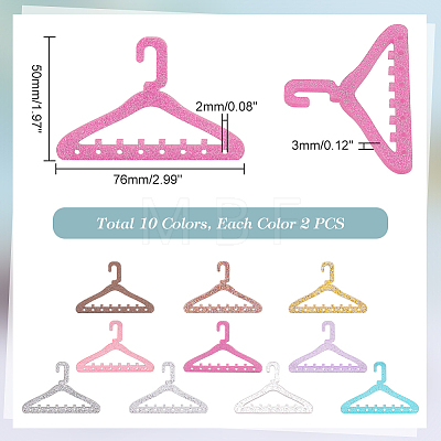   20Pcs 10 Colors 8-Hole Mini Glitter Acrylic Earring Hanger EDIS-PH0001-86-1
