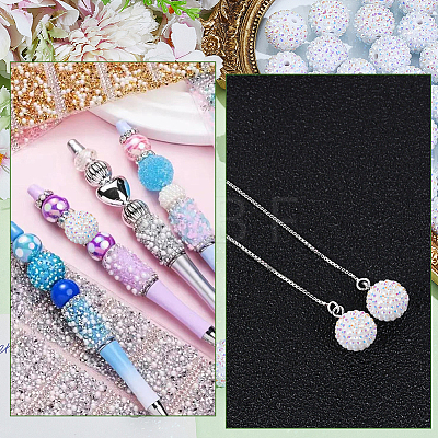 50Pcs Resin Rhinestone Beads RESI-PA0001-45B-1