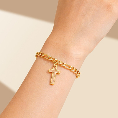 Hollow Cross Alloy Charm Bracelets WG9D531-01-1