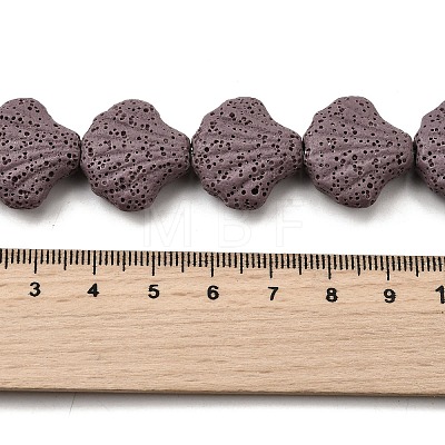 Dyed Natural Lava Rock Beads Strands G-A264-A04-01E-1