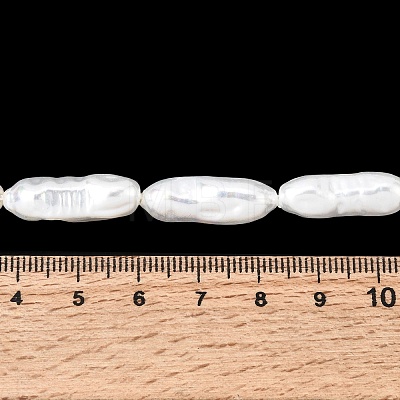Electroplated Glass Shell Pearl Beads Strands BSHE-B009-C01-7x21mm-1