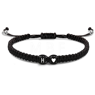 304 Stainless Steel Alphabet Beads Braided Bead Bracelets RY3090-8-1