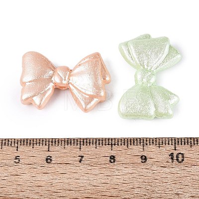 Spray Painted Textured Opaque Acrylic Beads OACR-N160-15-1