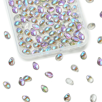 100Pcs Electroplate Glass Beads EGLA-YW0005-27D-1