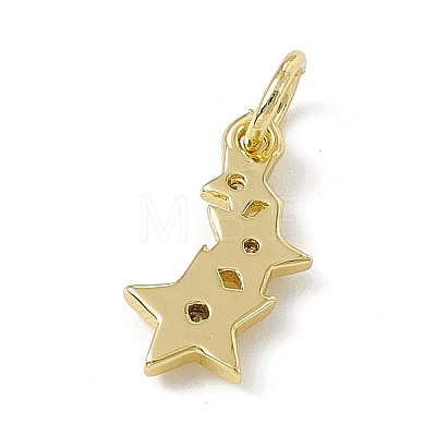 Brass Micro Pave Cubic Zirconia Charms ZIRC-F132-18G-1